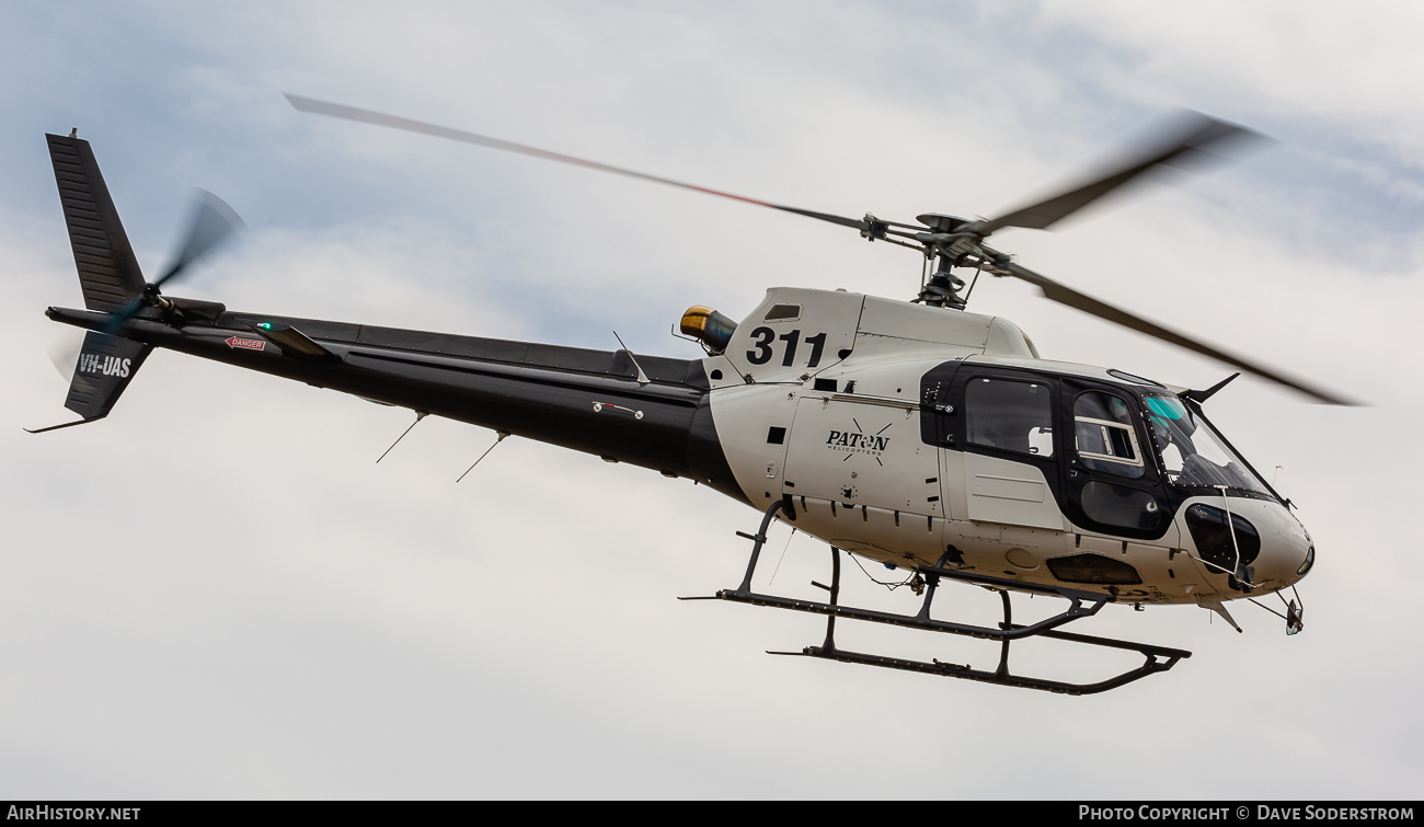 Aircraft Photo of VH-UAS | Aerospatiale AS-350B-2 Ecureuil | Paton Helicopters | AirHistory.net #659345