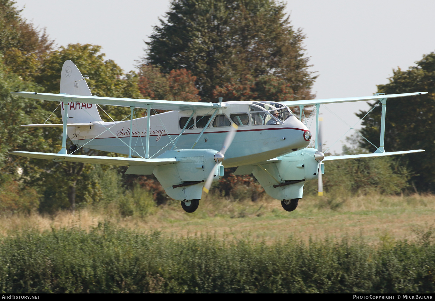Aircraft Photo of G-AHAG | De Havilland D.H. 89A Dragon Rapide | Scillonia Airways | AirHistory.net #659348