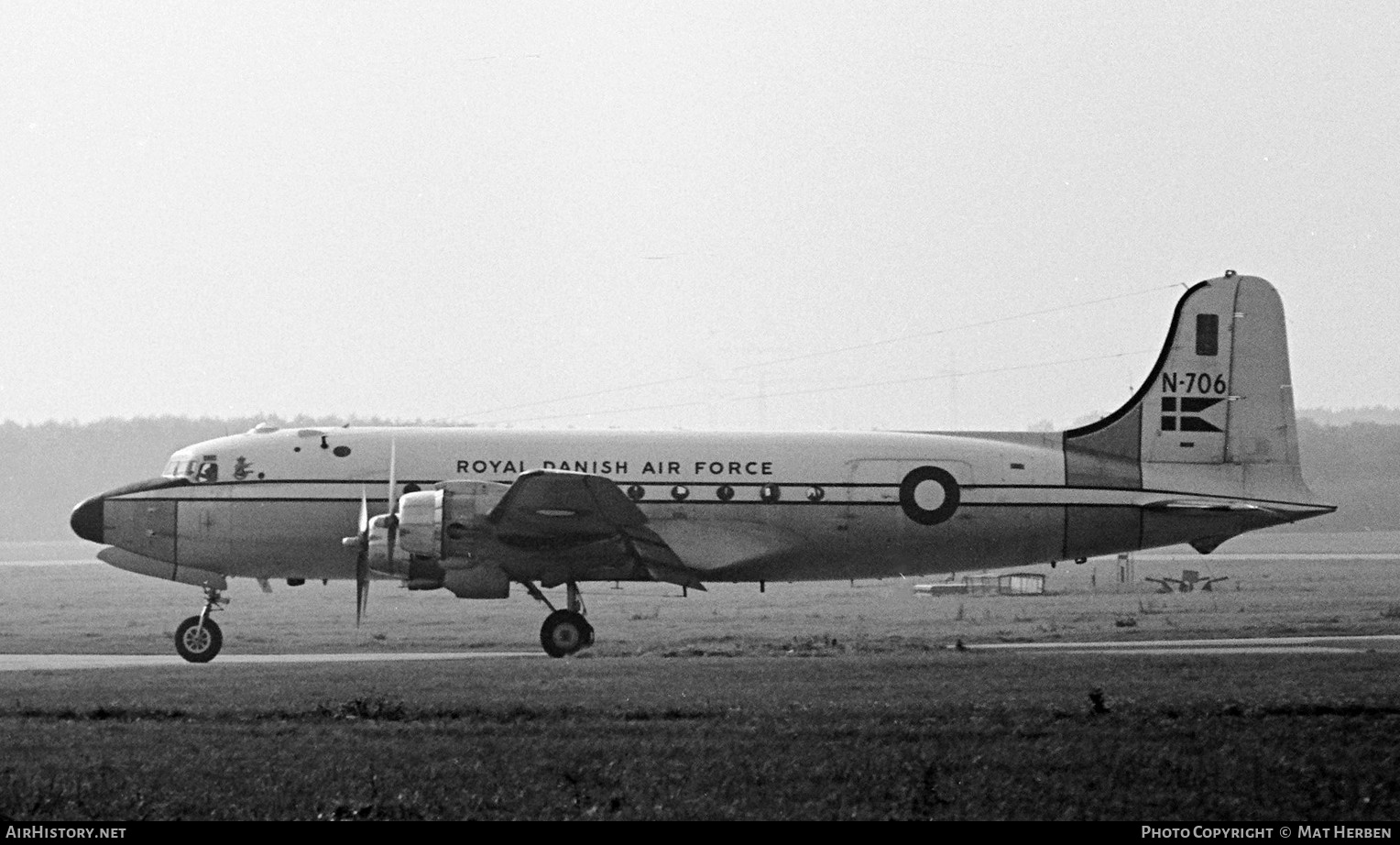 Aircraft Photo of N-706 | Douglas C-54D Skymaster | Denmark - Air Force | AirHistory.net #659385