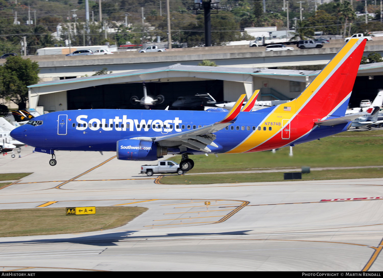 Aircraft Photo of N7874B | Boeing 737-7Q8 | Southwest Airlines | AirHistory.net #659421