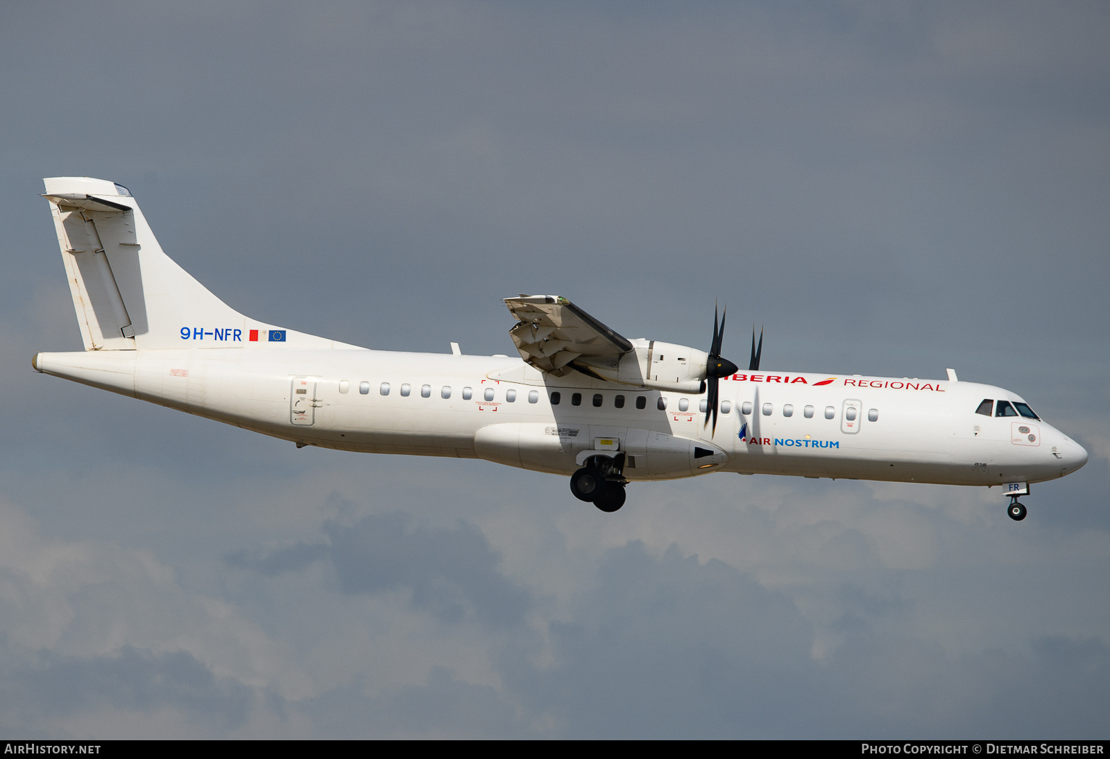 Aircraft Photo of 9H-NFR | ATR ATR-72-600 (ATR-72-212A) | Iberia Regional | AirHistory.net #659447