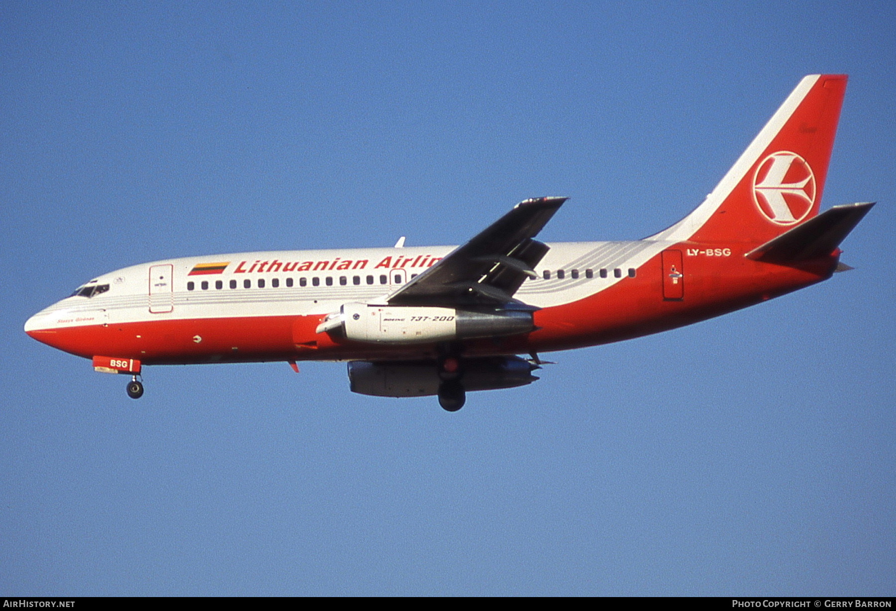 Aircraft Photo of LY-BSG | Boeing 737-2T2/Adv | Lithuanian Airlines | AirHistory.net #659560