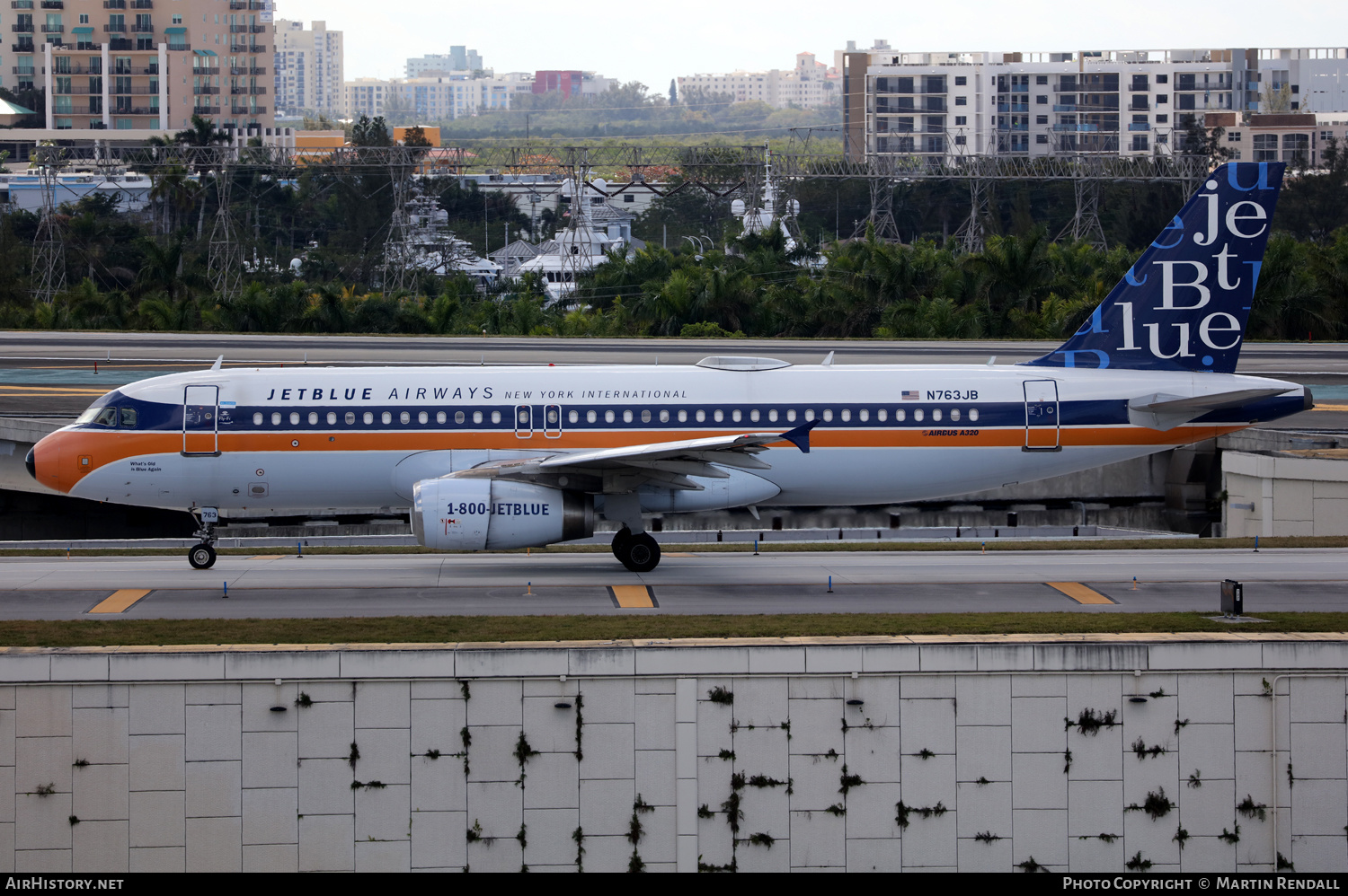 Aircraft Photo of N763JB | Airbus A320-232 | JetBlue Airways | AirHistory.net #660035