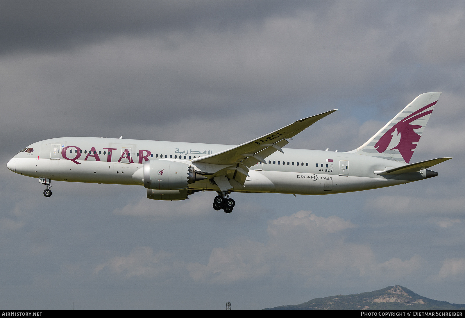 Aircraft Photo of A7-BCT | Boeing 787-8 Dreamliner | Qatar Airways | AirHistory.net #660089