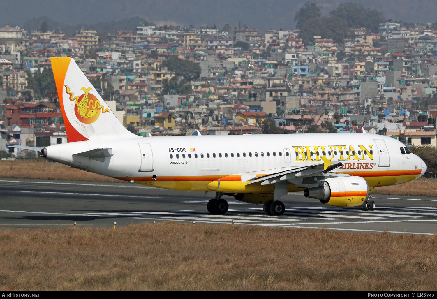 Aircraft Photo of A5-DOR | Airbus A319-112 | Bhutan Airlines | AirHistory.net #660216