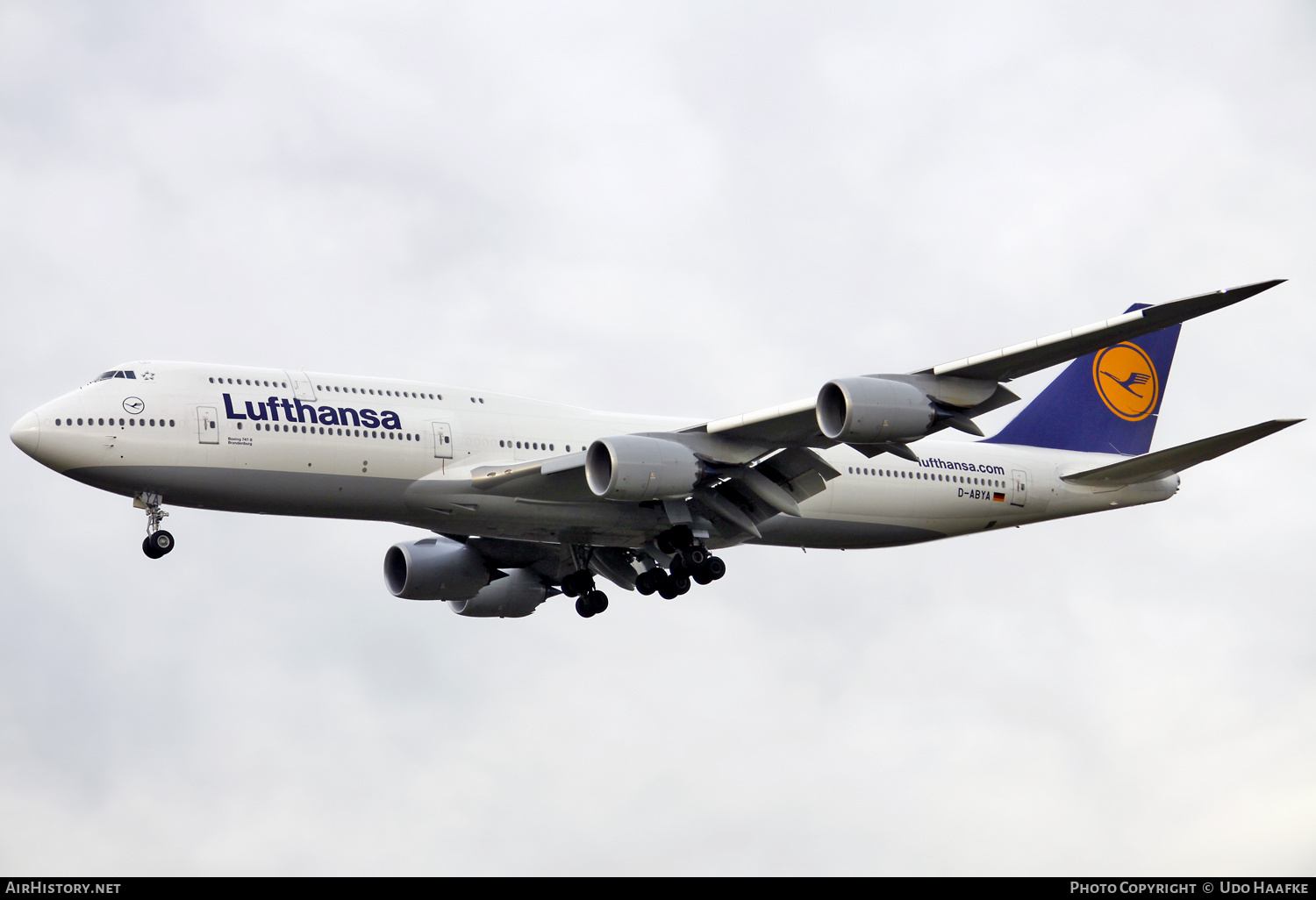 Aircraft Photo of D-ABYA | Boeing 747-830 | Lufthansa | AirHistory.net #660331