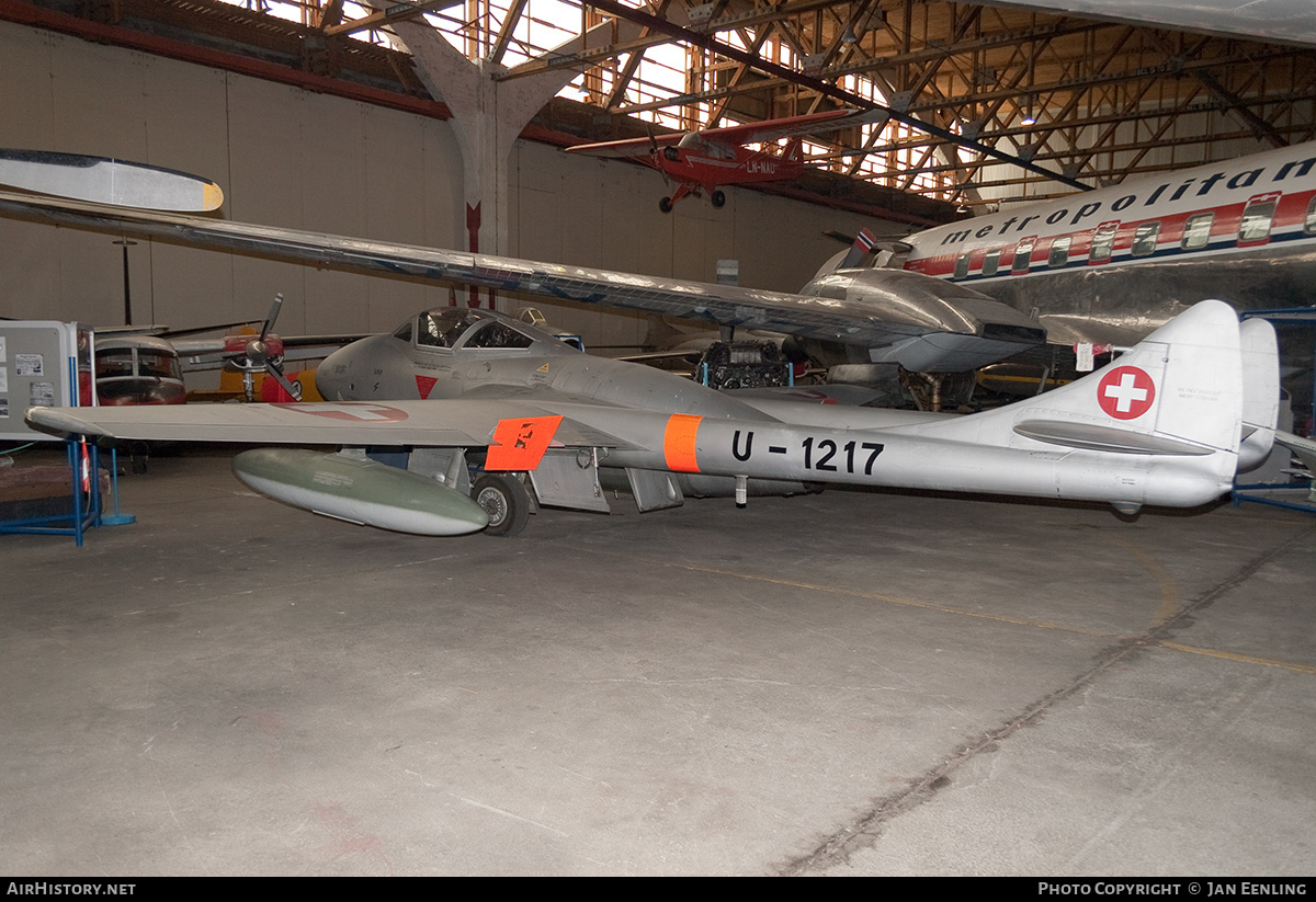 Aircraft Photo of U-1217 | De Havilland D.H. 115 Vampire T55 | Switzerland - Air Force | AirHistory.net #660430
