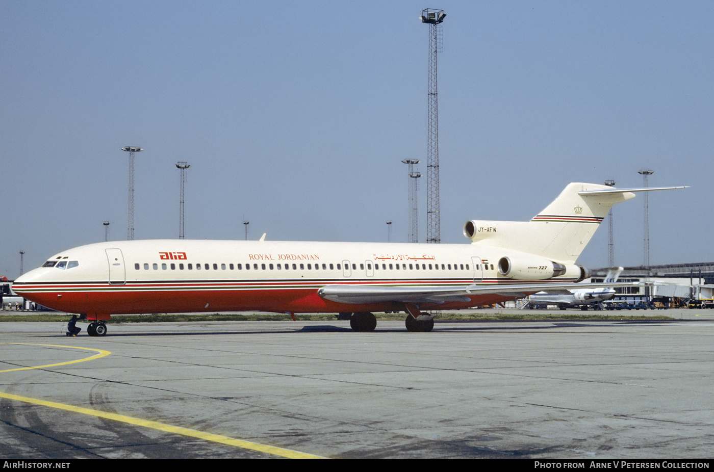 Aircraft Photo of JY-AFW | Boeing 727-2D3/Adv | Alia - The Royal Jordanian Airline | AirHistory.net #660444