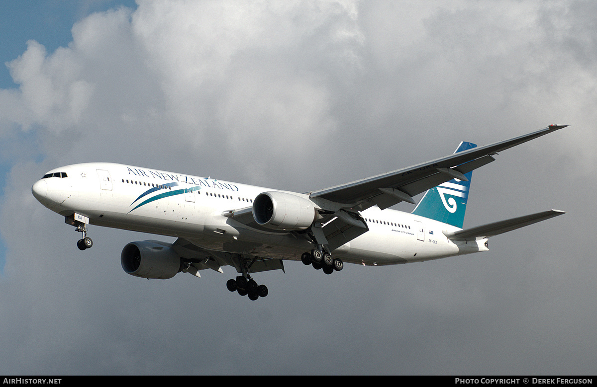 Aircraft Photo of ZK-OKA | Boeing 777-219/ER | Air New Zealand | AirHistory.net #660478