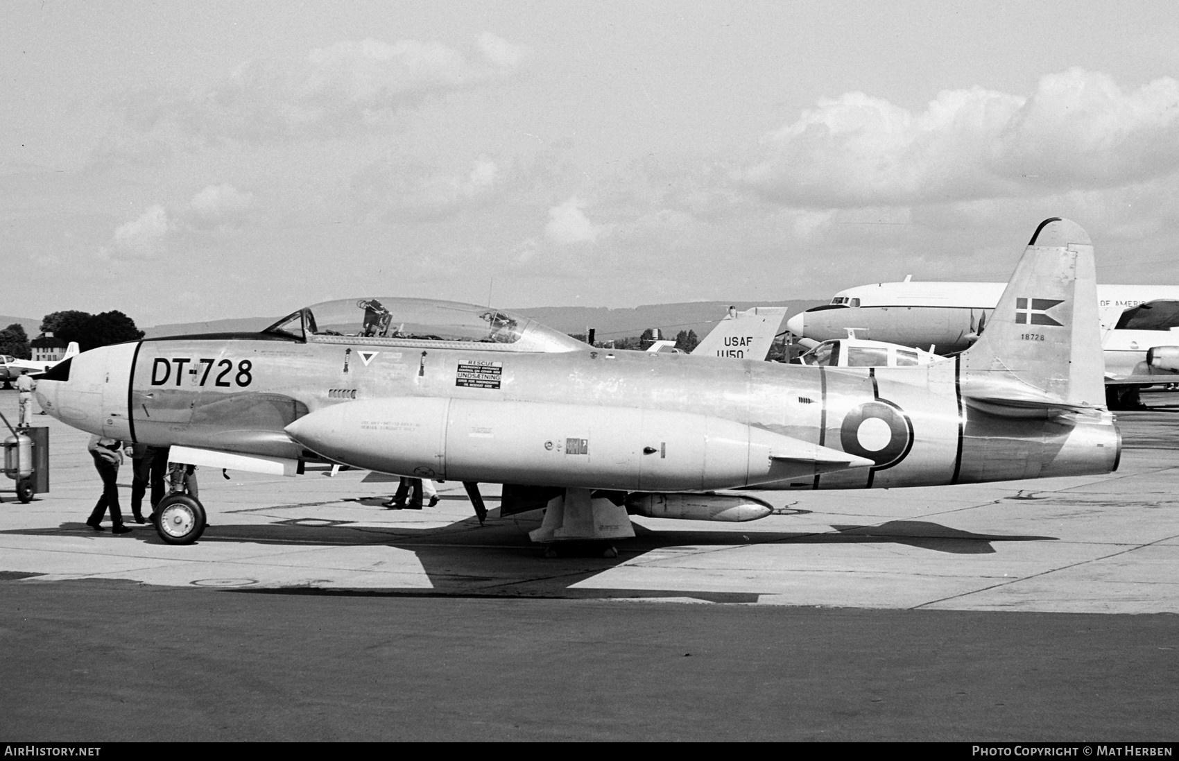 Aircraft Photo of DT-728 / 18728 | Lockheed T-33A | Denmark - Air Force | AirHistory.net #660606