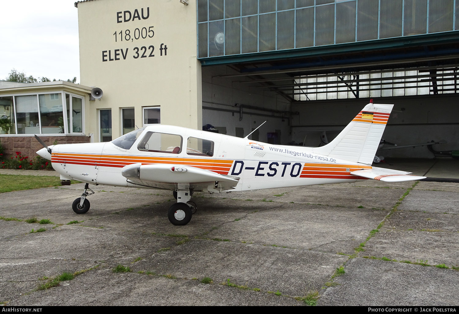 Aircraft Photo of D-ESTO | Piper PA-28-161 Cadet | Fliegerklub Riesa | AirHistory.net #660612