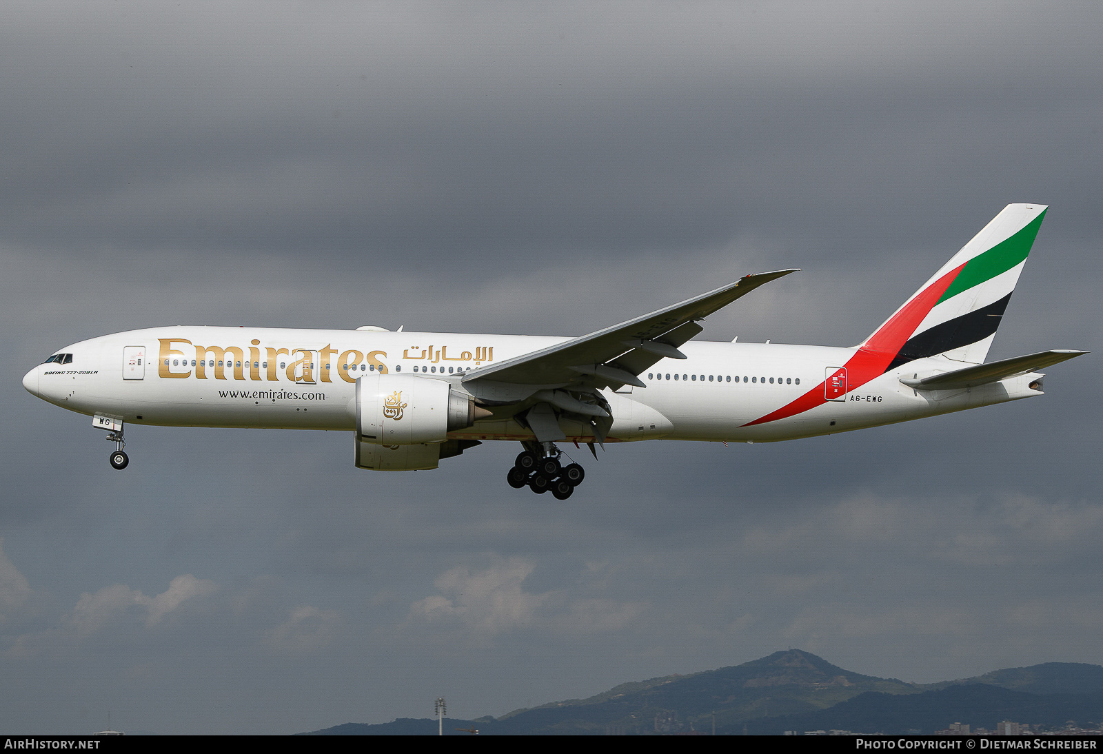 Aircraft Photo of A6-EWG | Boeing 777-21H/LR | Emirates | AirHistory.net #660714