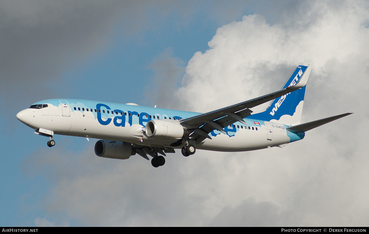 Aircraft Photo of C-GWSZ | Boeing 737-8CT | WestJet | AirHistory.net #660746