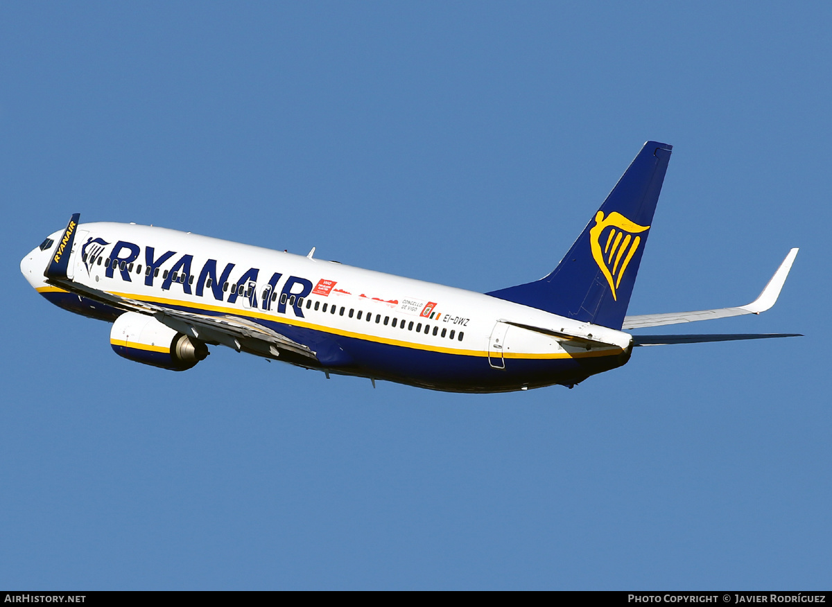 Aircraft Photo of EI-DWZ | Boeing 737-8AS | Ryanair | AirHistory.net #660762