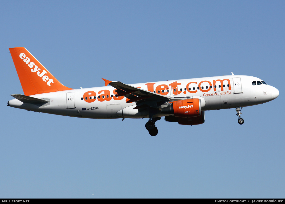 Aircraft Photo of G-EZBK | Airbus A319-111 | EasyJet | AirHistory.net #660772