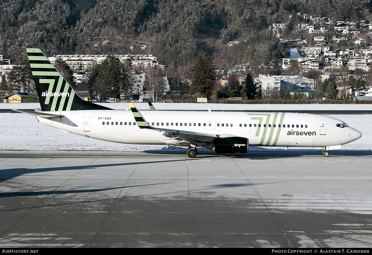 Aircraft Photo of OY-ASD | Boeing 737-8FZ | Airseven | AirHistory.net #660861