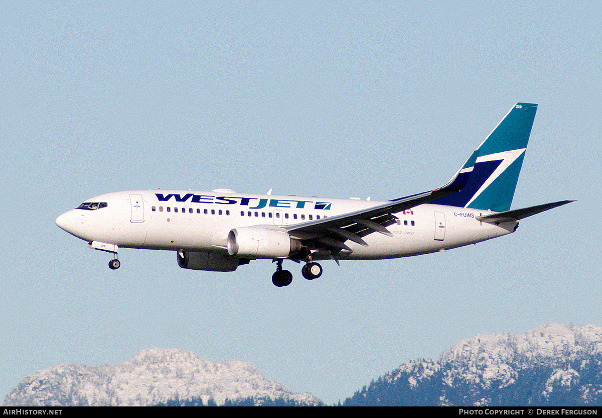 Aircraft Photo of C-FUWS | Boeing 737-7CT | WestJet | AirHistory.net #661031