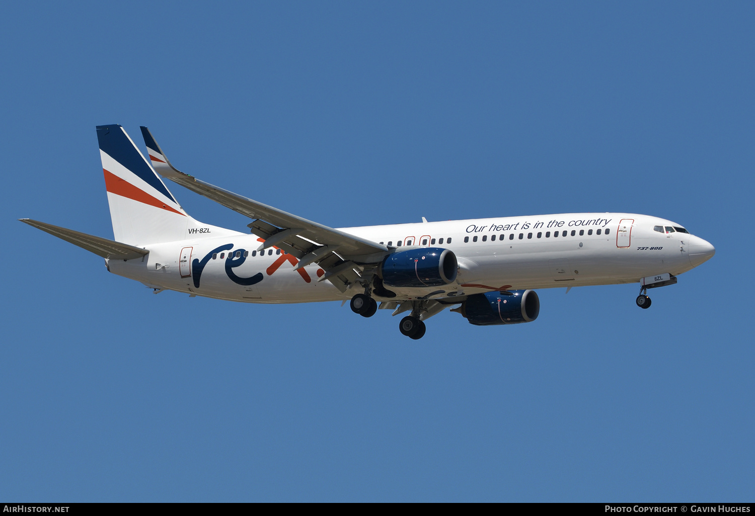 Aircraft Photo of VH-8ZL | Boeing 737-8EH | REX - Regional Express | AirHistory.net #661176