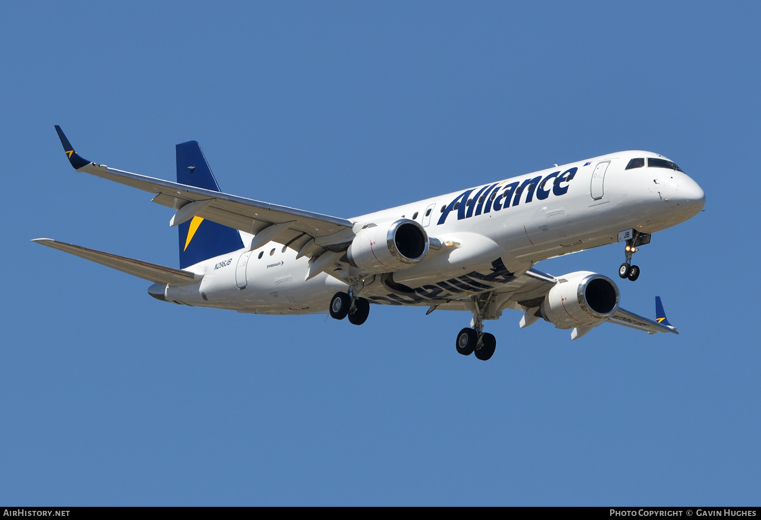 Aircraft Photo of N296JB | Embraer 190AR (ERJ-190-100IGW) | Alliance Airlines | AirHistory.net #661187