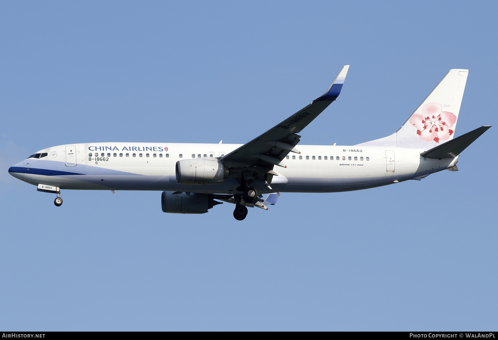 Aircraft Photo of B-18662 | Boeing 737-8AL | China Airlines | AirHistory.net #661408