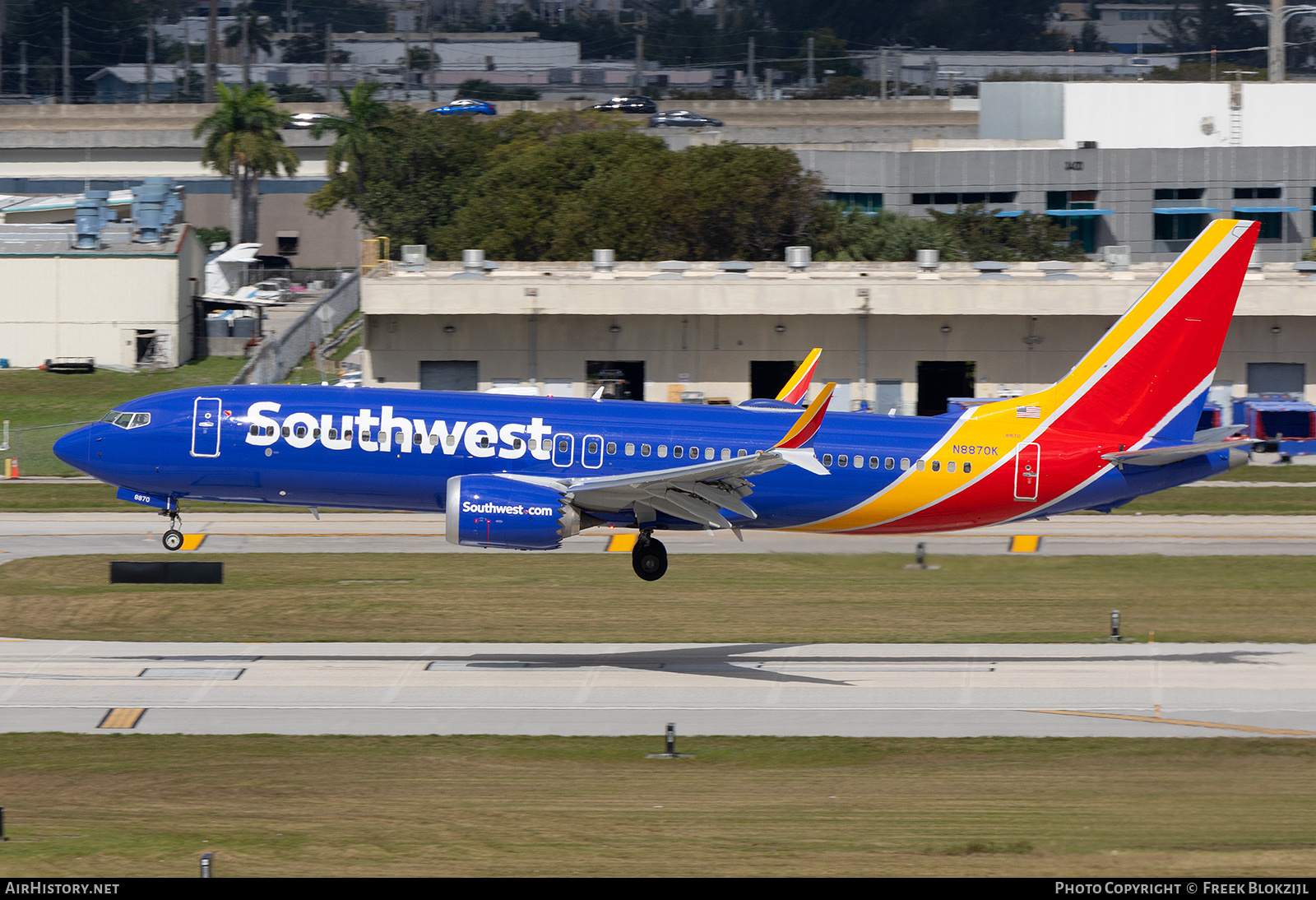 Aircraft Photo of N8870K | Boeing 737-8 Max 8 | Southwest Airlines | AirHistory.net #661553