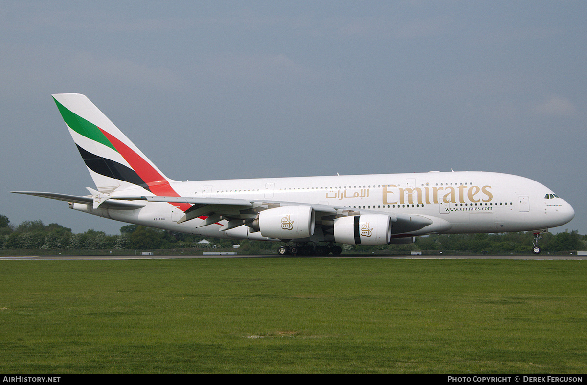 Aircraft Photo of A6-EDH | Airbus A380-861 | Emirates | AirHistory.net #661560