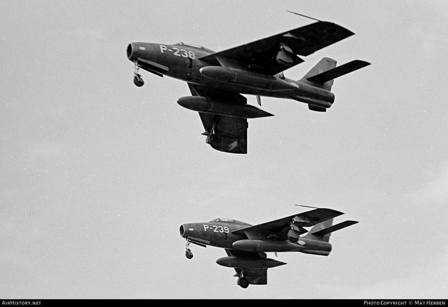 Aircraft Photo of P-239 / 53-6756 | Republic F-84F Thunderstreak | Netherlands - Air Force | AirHistory.net #661656