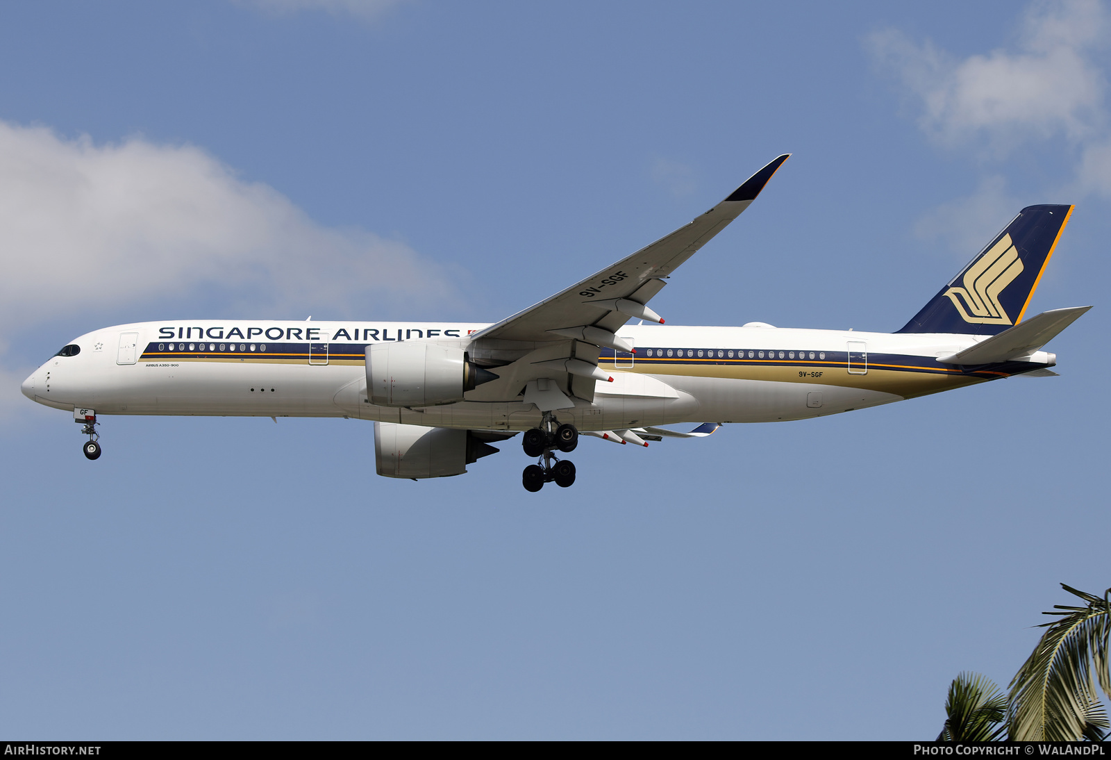 Aircraft Photo of 9V-SGF | Airbus A350-941 | Singapore Airlines | AirHistory.net #661707