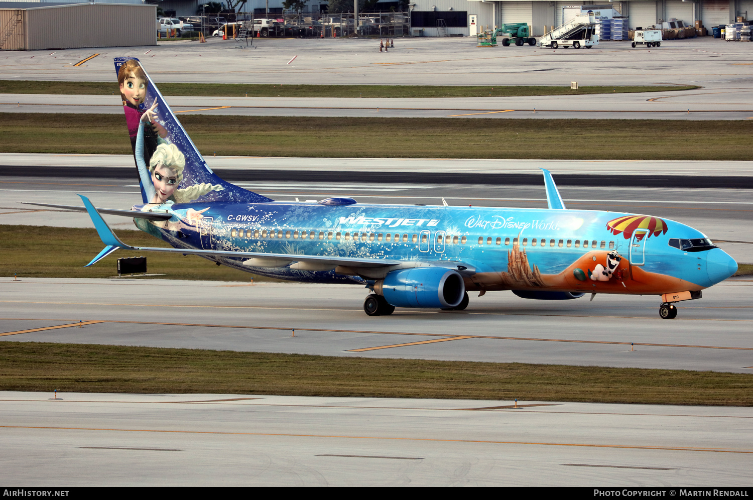 Aircraft Photo of C-GWSV | Boeing 737-8CT | WestJet | AirHistory.net #661739