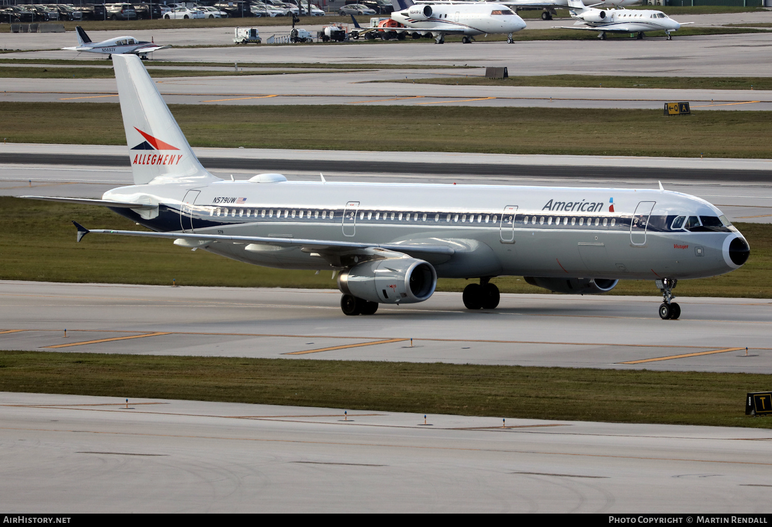 Aircraft Photo of N579UW | Airbus A321-231 | American Airlines | Allegheny Airlines | AirHistory.net #662008