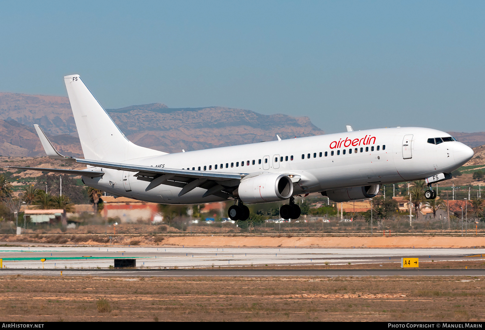 Aircraft Photo of D-AHFS | Boeing 737-8K5 | Air Berlin | AirHistory.net #662080