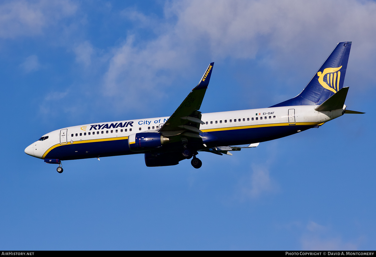 Aircraft Photo of EI-DAF | Boeing 737-8AS | Ryanair | AirHistory.net #662102