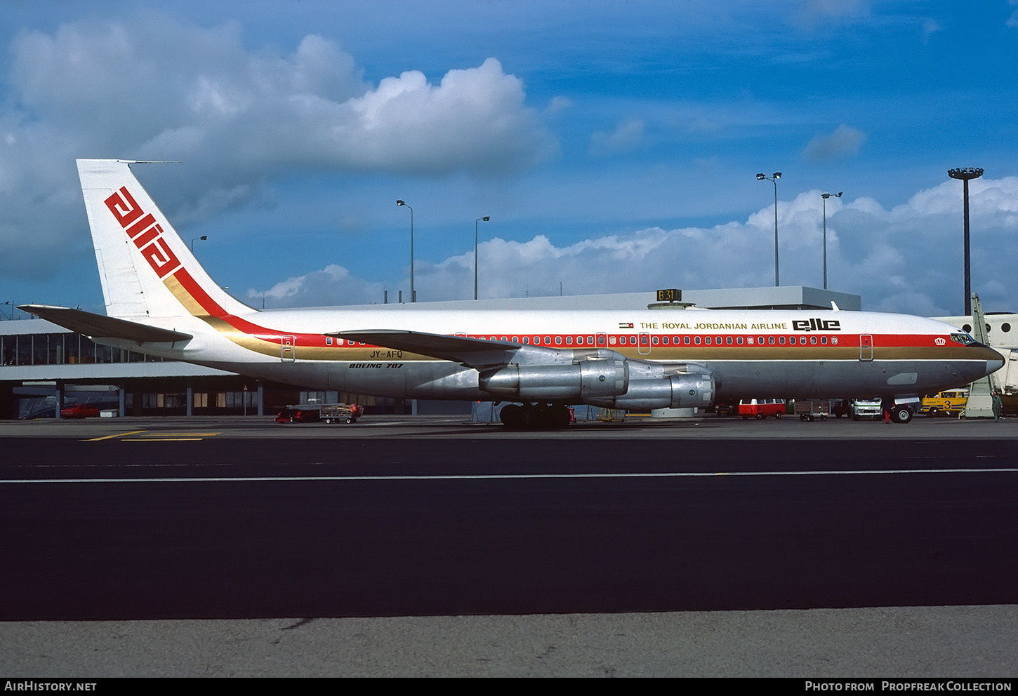 Aircraft Photo of JY-AFQ | Boeing 707-344C | Alia - The Royal Jordanian Airline | AirHistory.net #662118