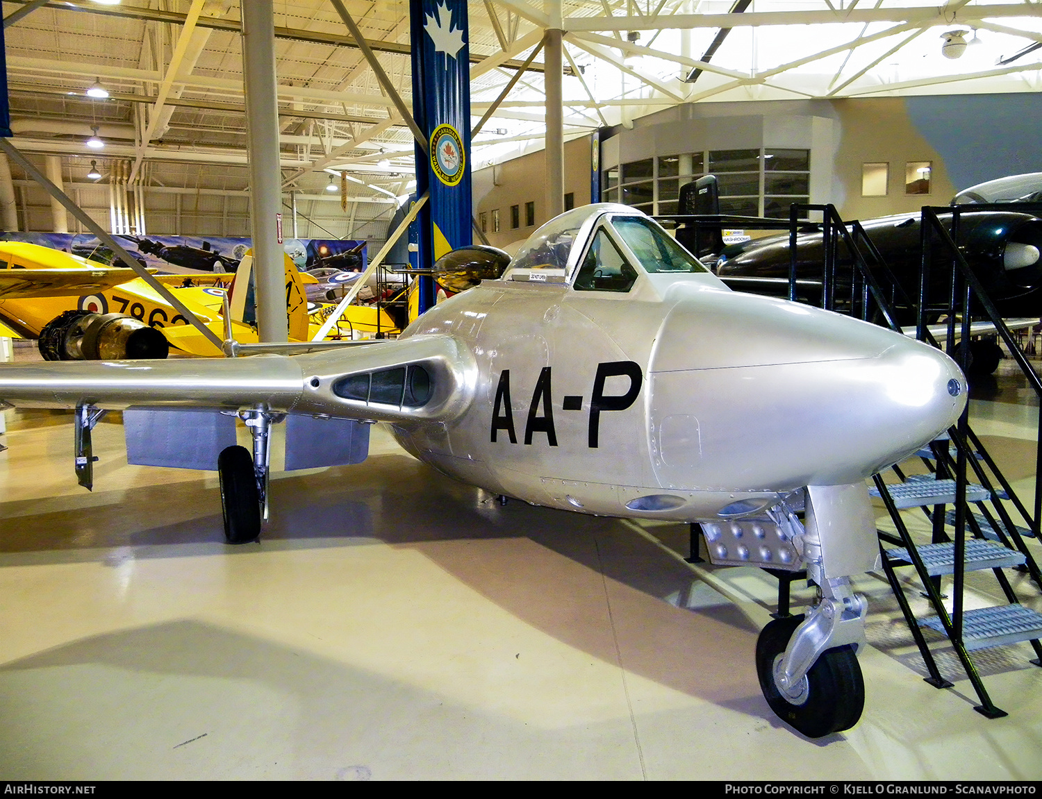 Aircraft Photo of AA-P | De Havilland D.H. 100 Vampire FB6 | Canadian Warplane Heritage | AirHistory.net #662142