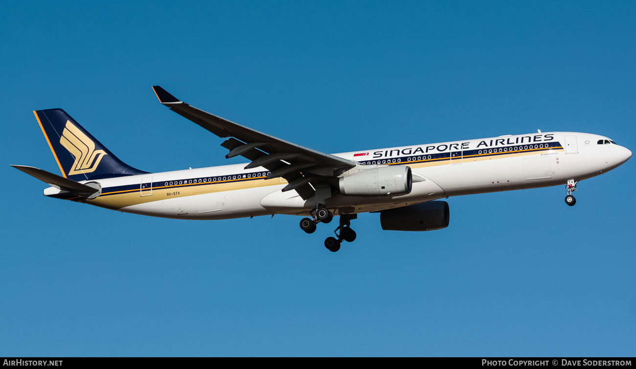 Aircraft Photo of 9V-STV | Airbus A330-343E | Singapore Airlines | AirHistory.net #662153