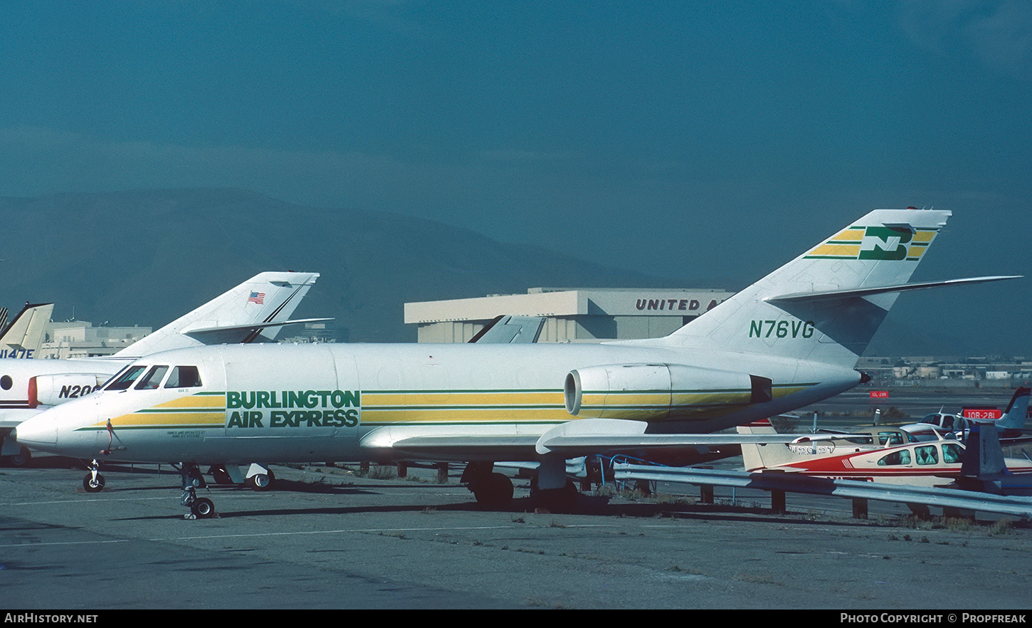 Aircraft Photo of N76VG | Dassault Falcon 20DC | Burlington Air Express | AirHistory.net #662177