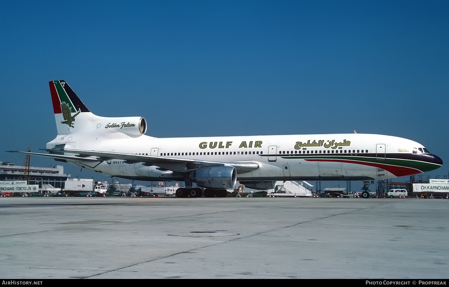 Aircraft Photo of N92TA | Lockheed L-1011-385-1-15 TriStar 200 | Gulf Air | AirHistory.net #662265