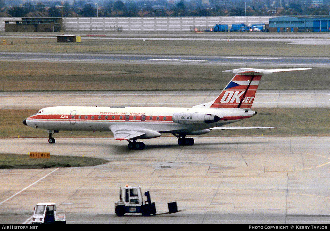 Aircraft Photo of OK-AFB | Tupolev Tu-134A | ČSA - Československé Aerolinie - Czechoslovak Airlines | AirHistory.net #662299