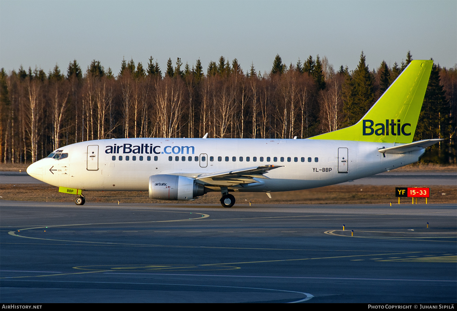 Aircraft Photo of YL-BBP | Boeing 737-522 | AirBaltic | AirHistory.net #662373