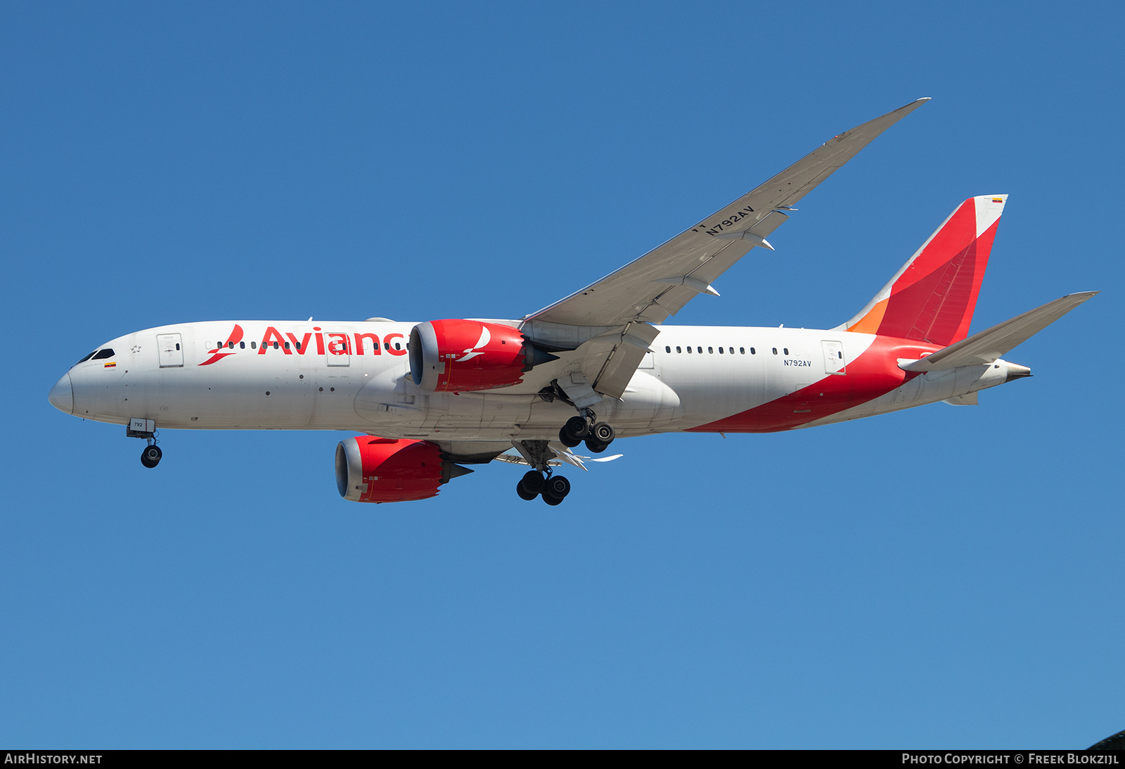 Aircraft Photo of N792AV | Boeing 787-8 Dreamliner | Avianca | AirHistory.net #662444