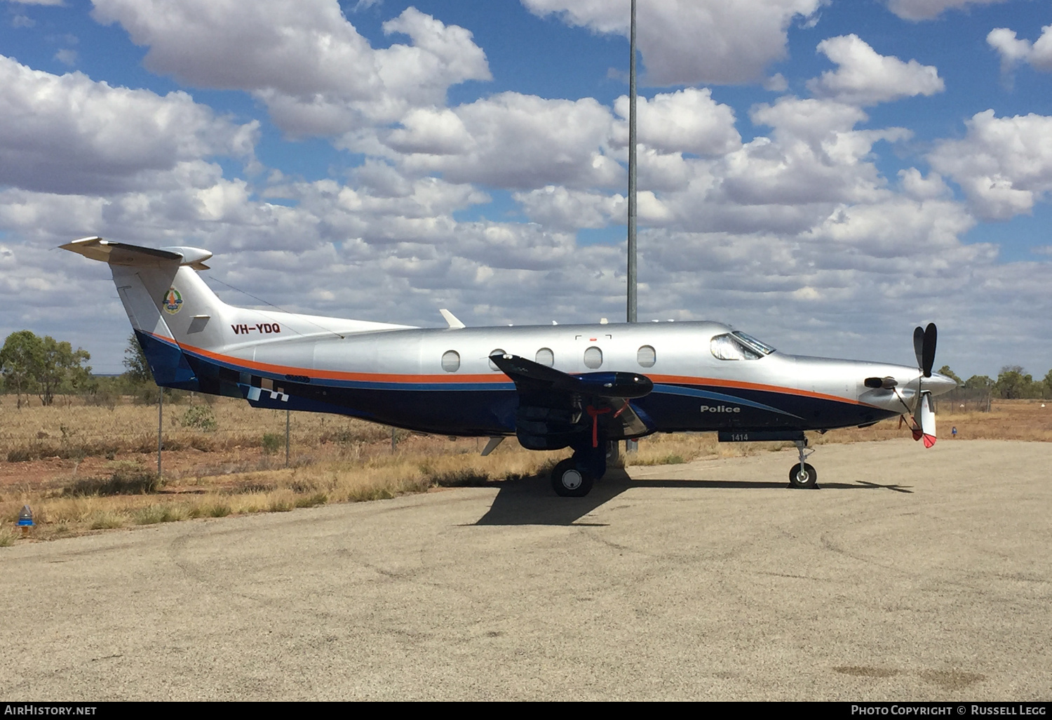 Aircraft Photo of VH-YDQ | Pilatus PC-12NG (PC-12/47E) | Northern Territory Police | AirHistory.net #662500