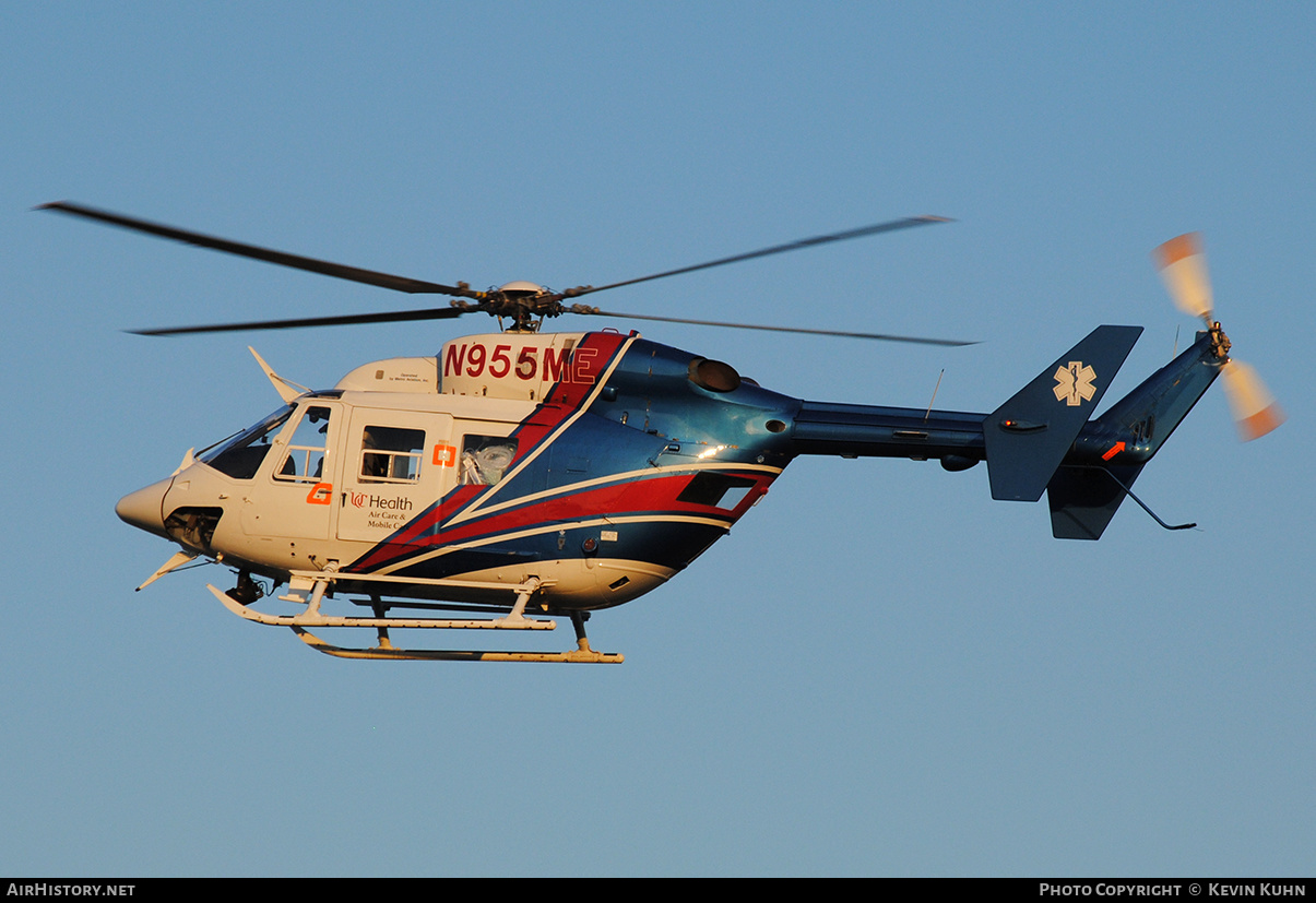 Aircraft Photo of N955ME | MBB-Kawasaki BK-117B-2 | UC Health - University of Cincinnati | AirHistory.net #662510
