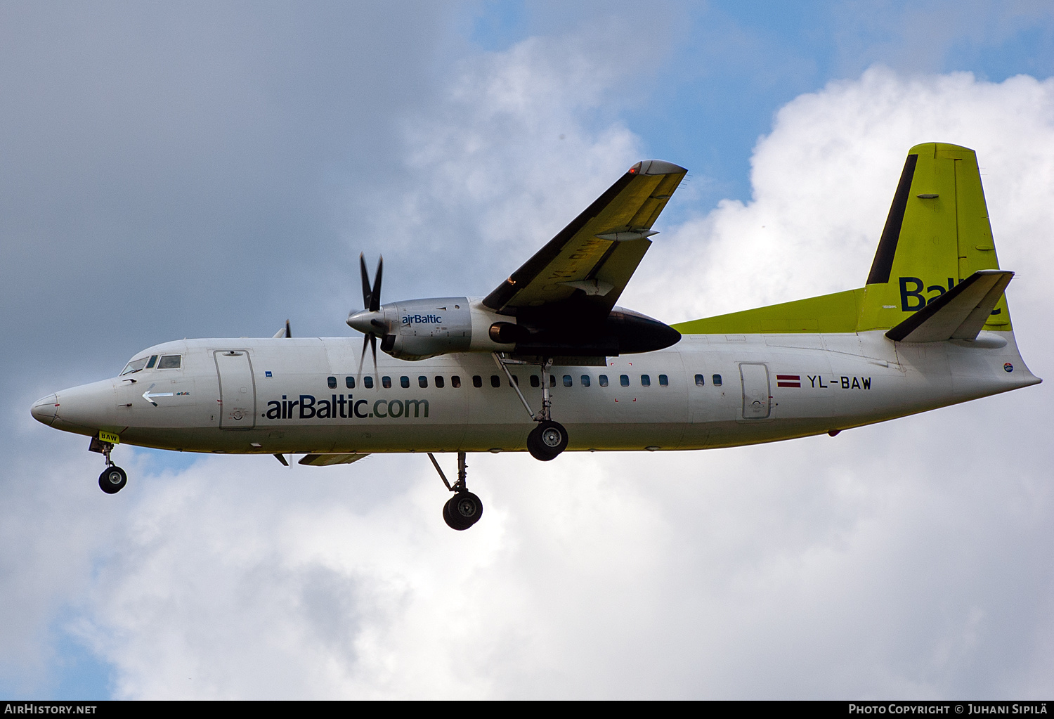 Aircraft Photo of YL-BAW | Fokker 50 | AirBaltic | AirHistory.net #662517