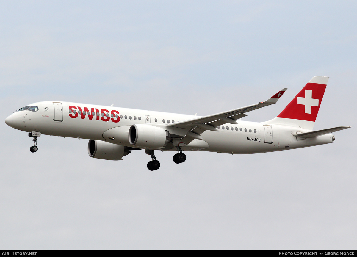 Aircraft Photo of HB-JCE | Bombardier CSeries CS300 (BD-500-1A11) | Swiss International Air Lines | AirHistory.net #662682