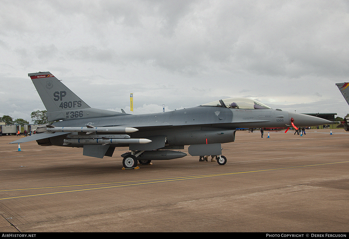 Aircraft Photo of 91-0366 / AF91-366 | Lockheed F-16CM Fighting Falcon | USA - Air Force | AirHistory.net #662769