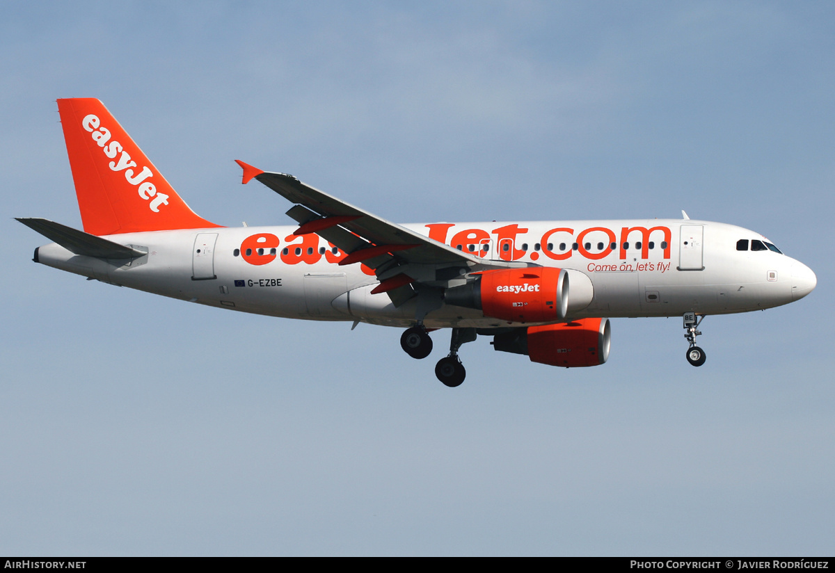 Aircraft Photo of G-EZBE | Airbus A319-111 | EasyJet | AirHistory.net #662897