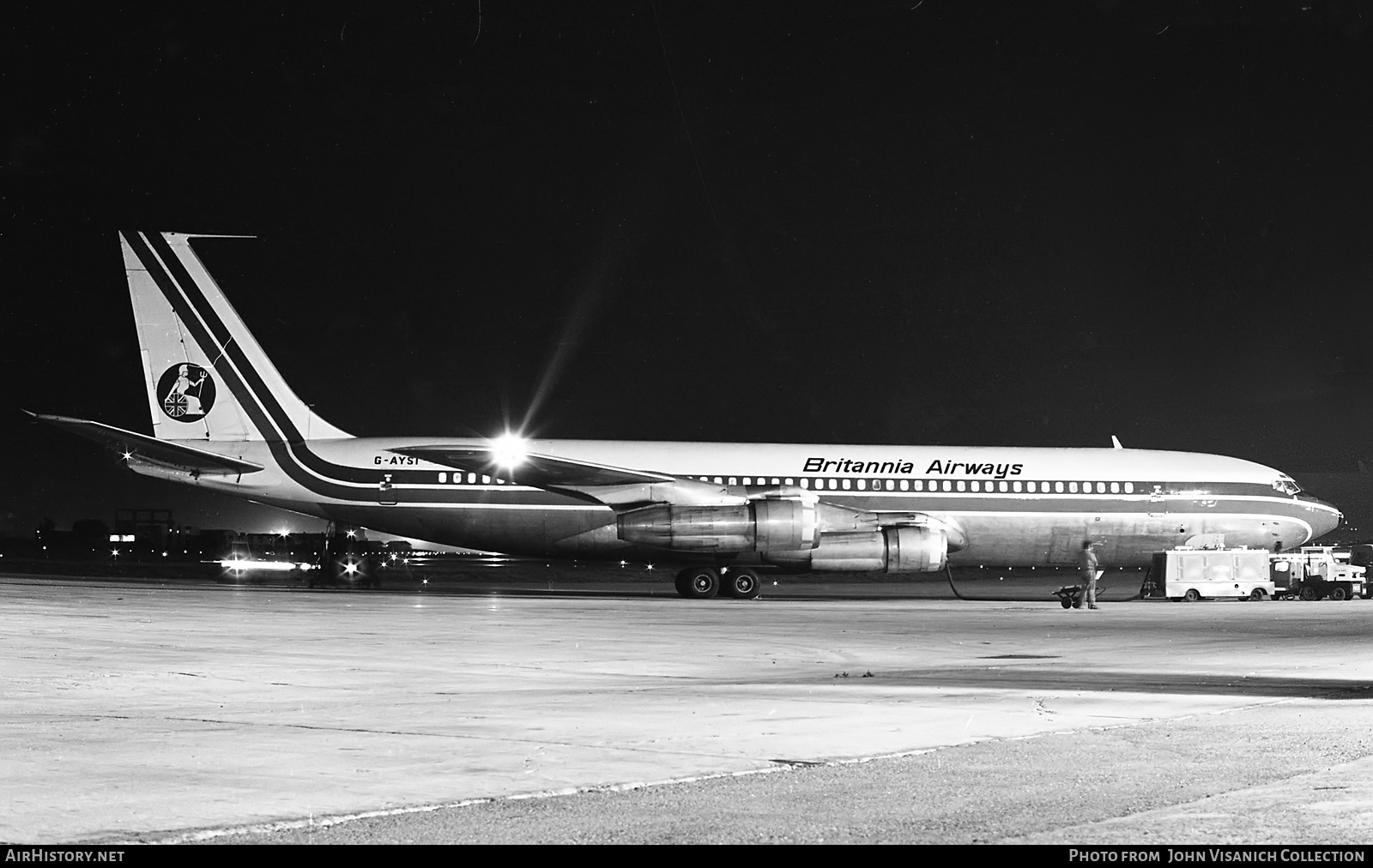 Aircraft Photo of G-AYSI | Boeing 707-373C | Britannia Airways | AirHistory.net #662917