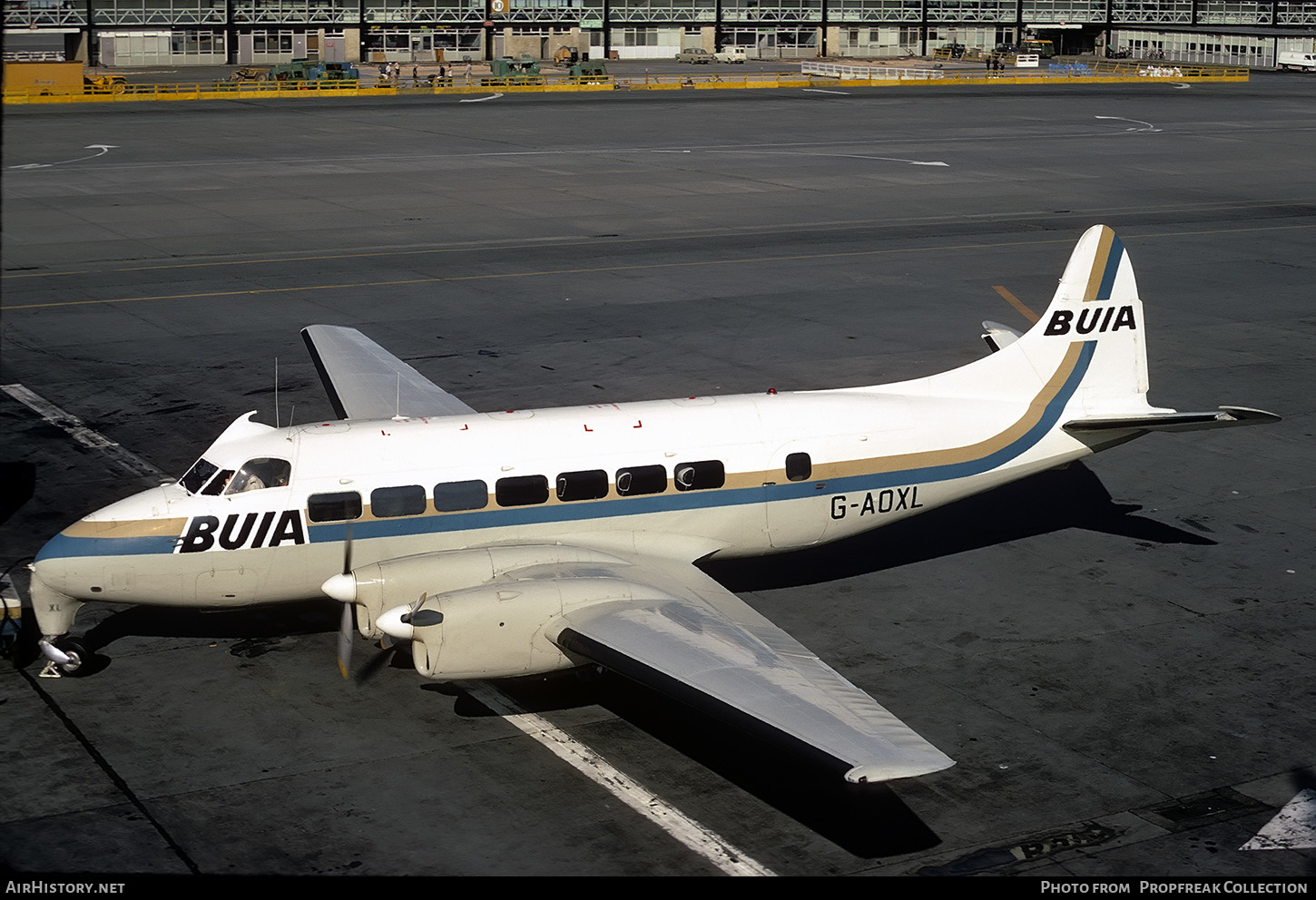 Aircraft Photo of G-AOXL | De Havilland D.H. 114 Heron 1B | BUIA - British United Island Airways | AirHistory.net #663011