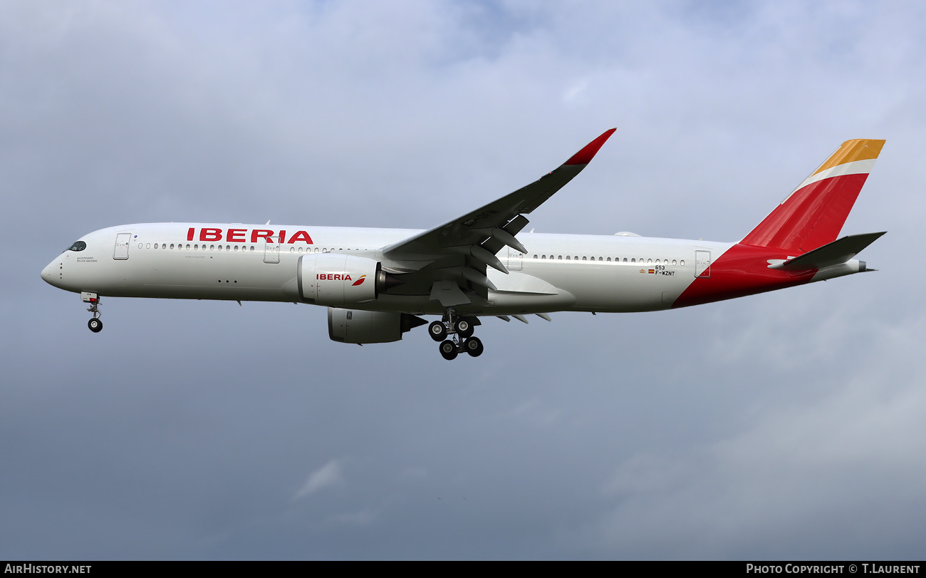 Aircraft Photo of F-WZNT | Airbus A350-941 | Iberia | AirHistory.net #663066