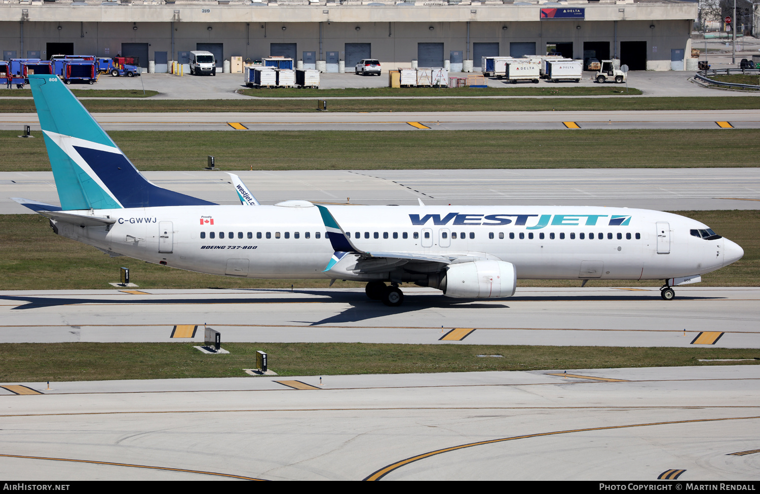 Aircraft Photo of C-GWWJ | Boeing 737-8CT | WestJet | AirHistory.net #663153